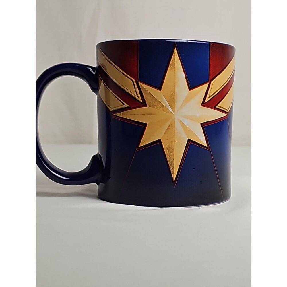 Marvel Captain Marvel 20 oz Ceramic Coffee Mug Silver Buffalo